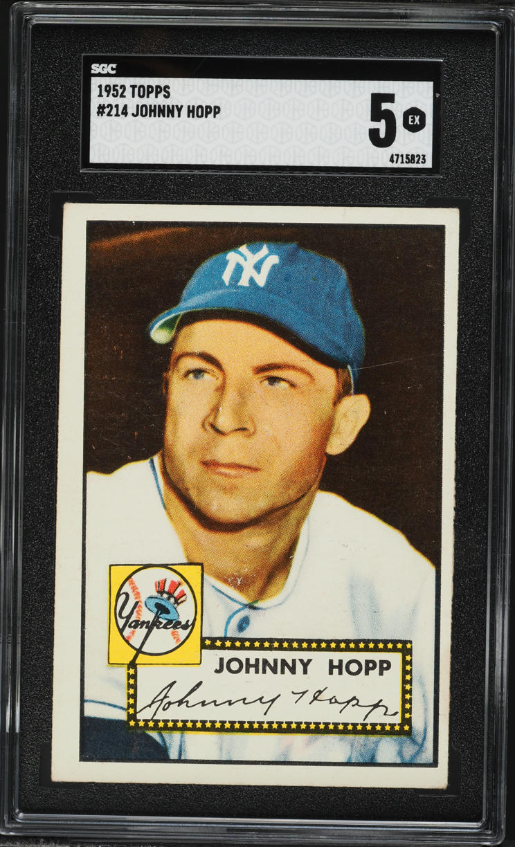 1952 Topps Johnny Hopp #214 SGC 5 EX