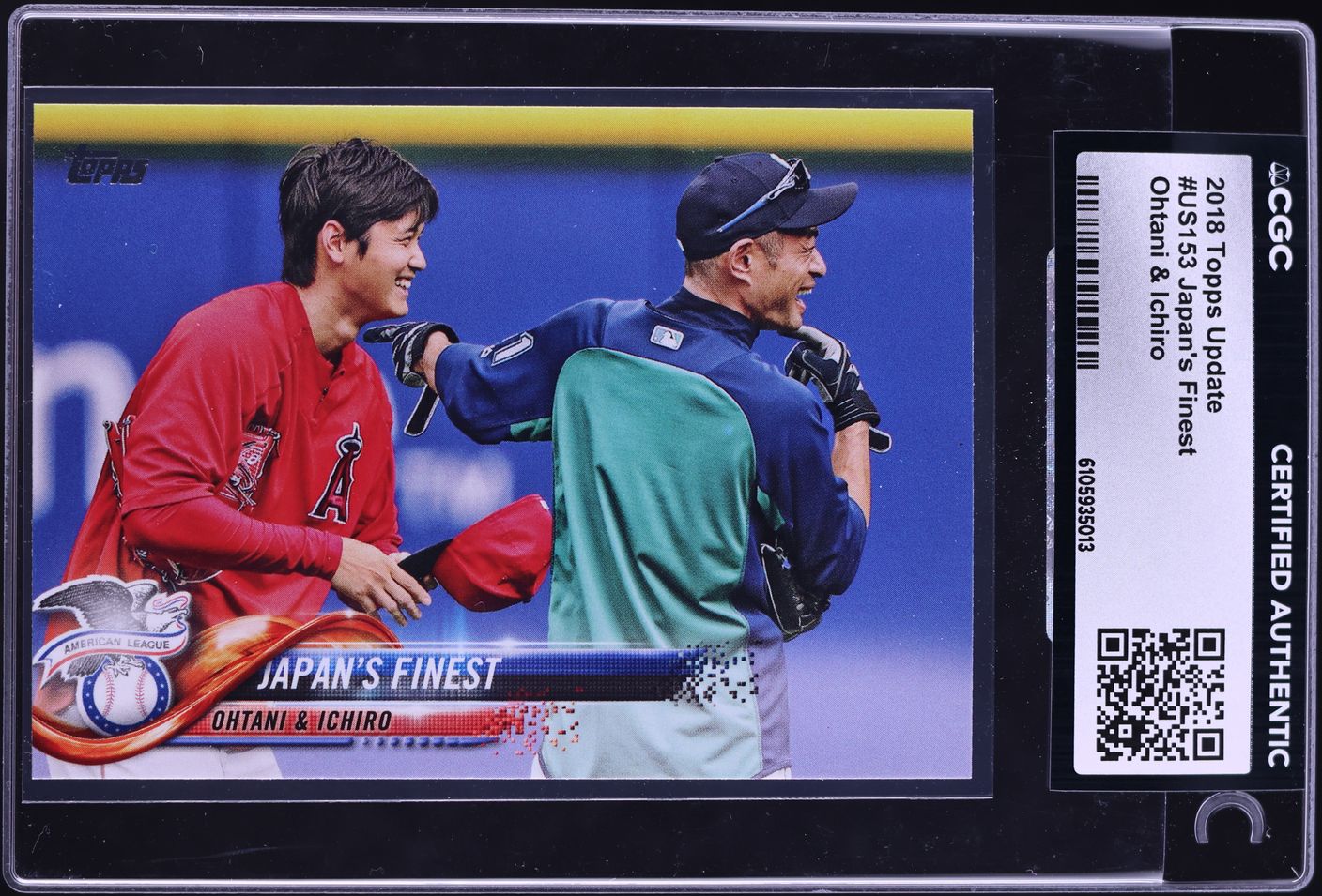 2018 Topps Update Japan's Finest Ichiro Shohei Ohtani ROOKIE #US153 CGC AUTH