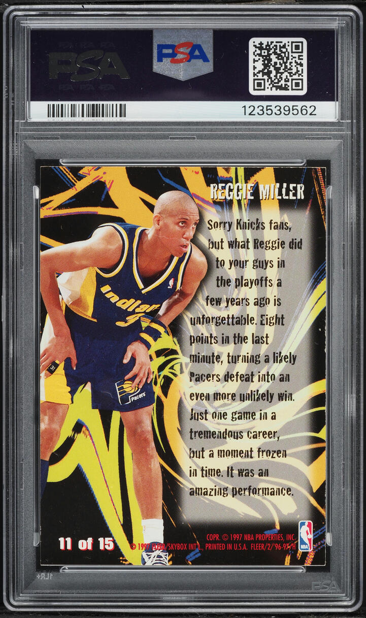 1996 Fleer Thrill Seekers Reggie Miller #11 PSA 9 MINT