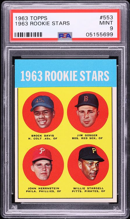 1963 Topps Willie Stargell ROOKIE #553 PSA 9 MINT