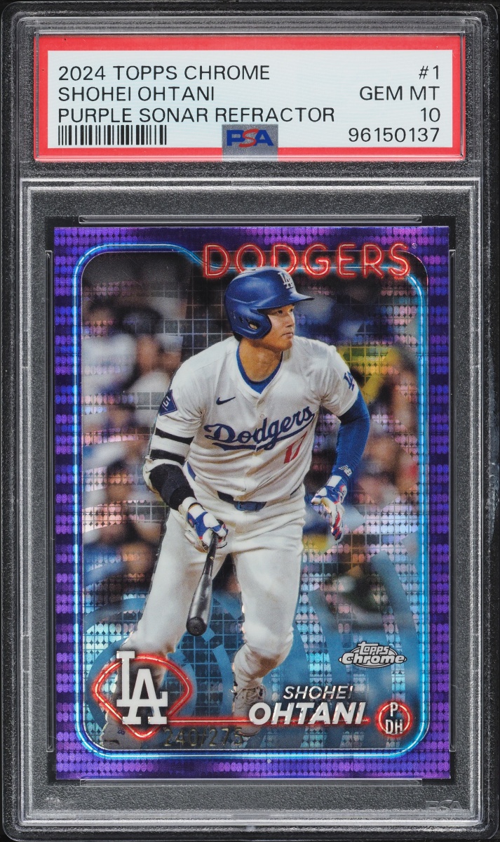 2024 Topps Chrome Purple Sonar Refractor Shohei Ohtani /275 #1 PSA 10 GEM MINT