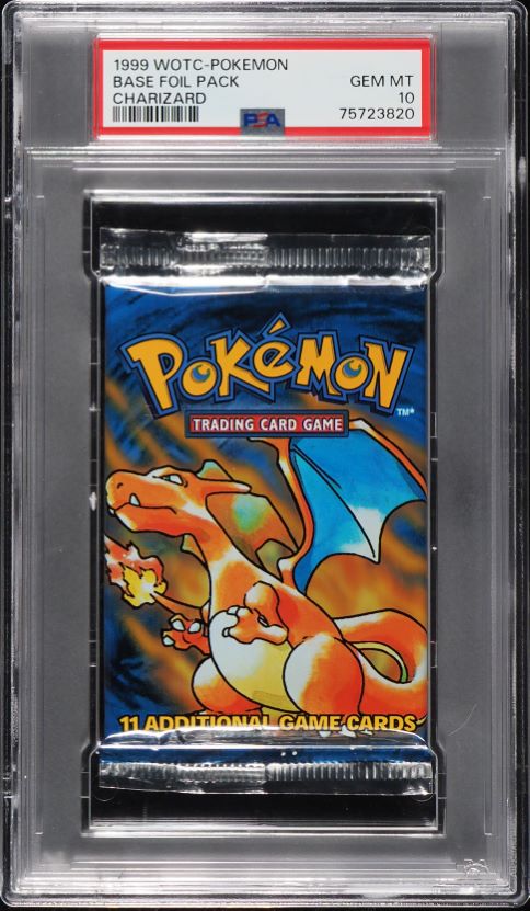 1999 Pokemon Base Set Booster Pack Charizard Art PSA 10 GEM MINT