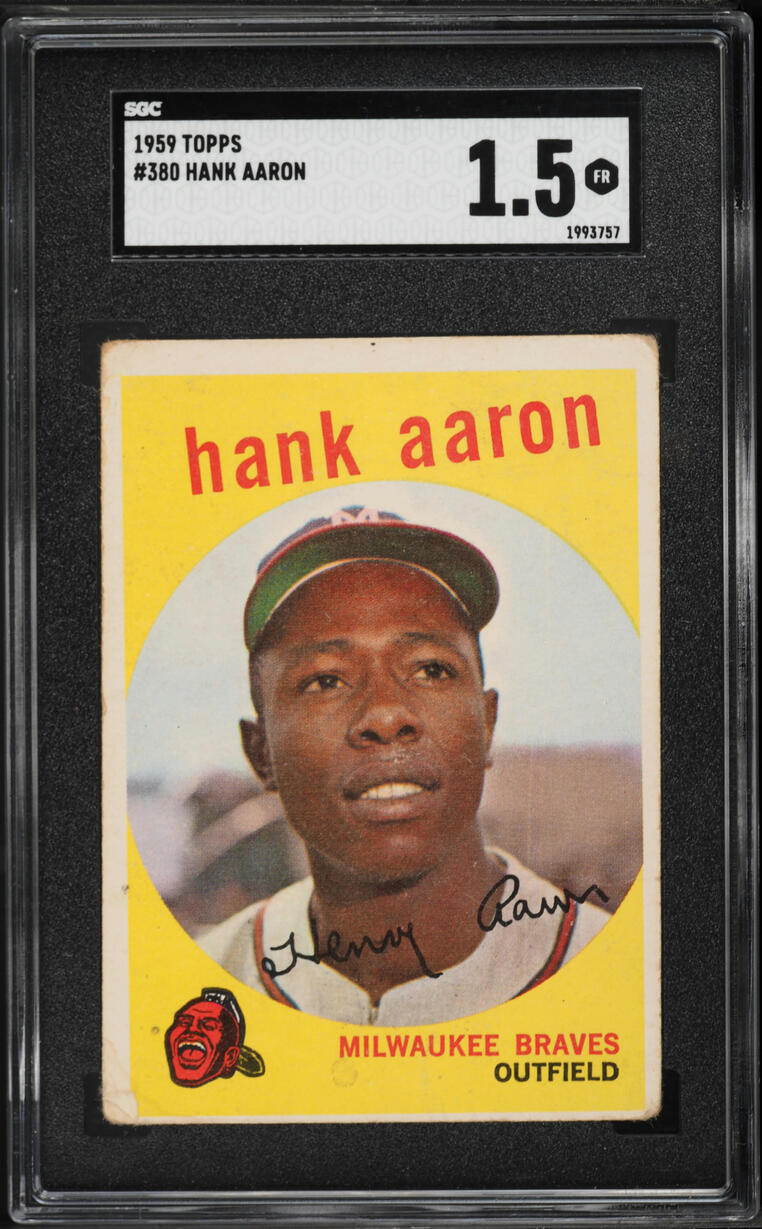 1959 Topps Hank Aaron #380 SGC 1.5 FR