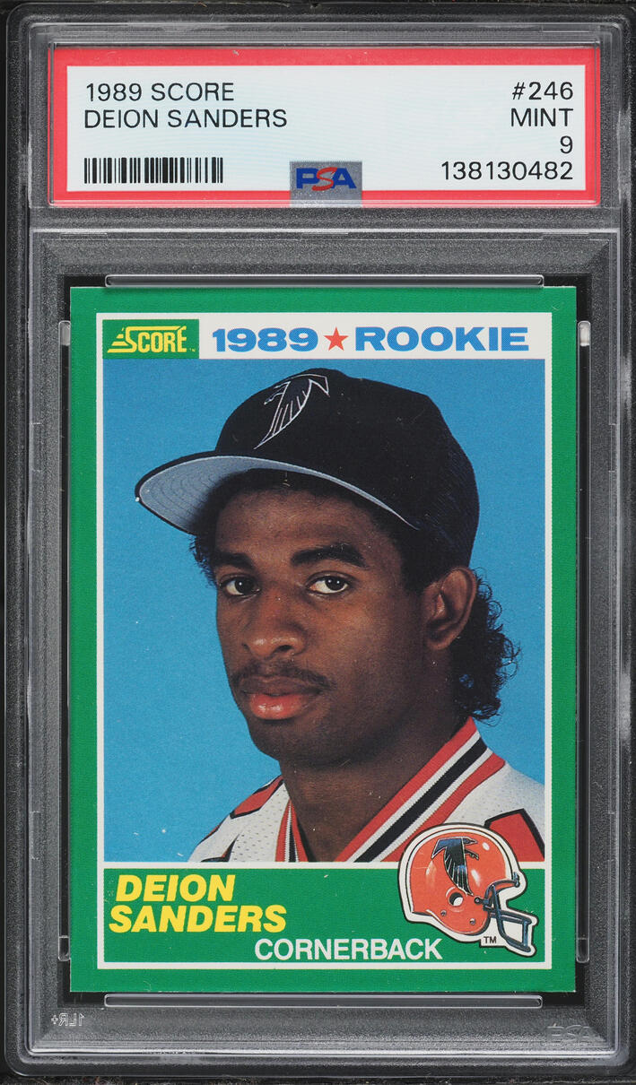 1989 Score Football Deion Sanders ROOKIE #246 PSA 9 MINT