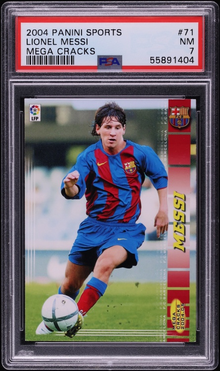 2004 Panini Sports Mega Cracks La Liga Lionel Messi ROOKIE #71 PSA 7 NRMT - Photo 1