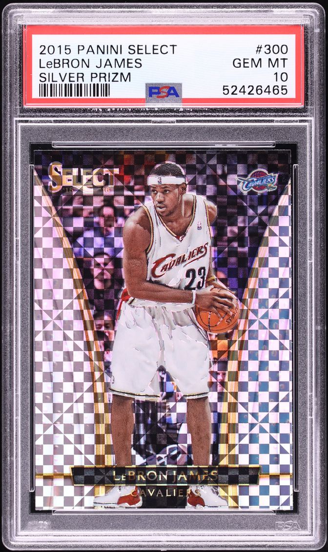 2015 Select Courtside Silver Prizm LeBron James #300 PSA 10 GEM MINT - Photo 1