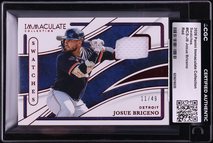2026 Immaculate Collection Swatches Red Josue Briceno PATCH /49 #ICS-JB CGC AUTH