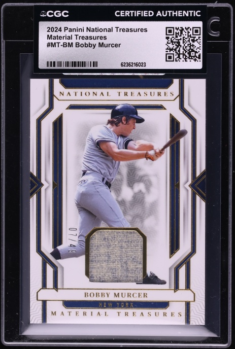 2024 National Treasures Bobby Murcer PATCH /49 #MT-BM CGC AUTH
