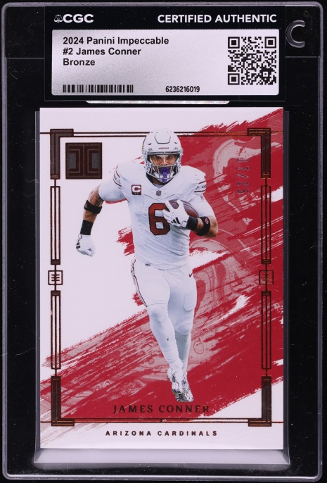 2024 Panini Impeccable Bronze James Conner /25 #2 CGC AUTH