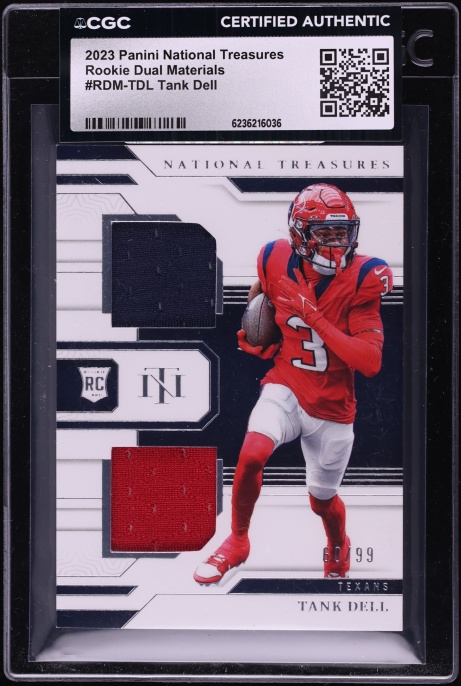 2023 National Treasures Rookie Dual Materials Tank Dell ROOKIE PATCH /99 #RDM-TDL CGC AUTH