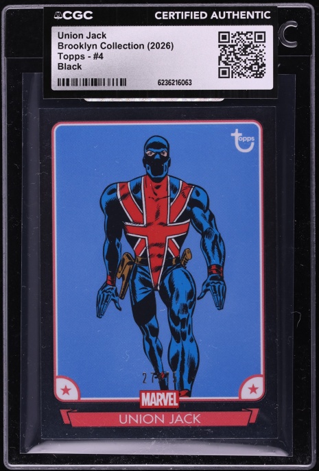 2026 Topps Marvel Brooklyn Collection Black Union Jack /75 #4 CGC AUTH