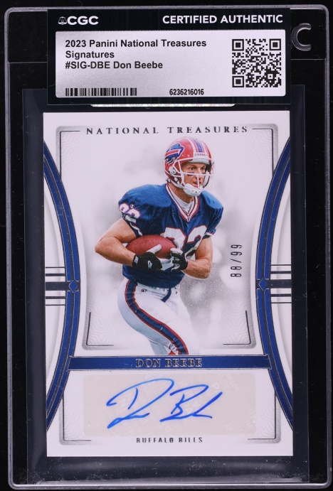 2023 National Treasures Signatures Don Beebe AUTO /99 #SIG-DBE CGC AUTH