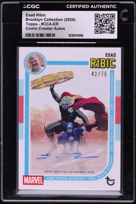 2026 Topps Marvel Brooklyn Collection Comic Creator Esad Ribic AUTO /75 #CCA-ER CGC AUTH