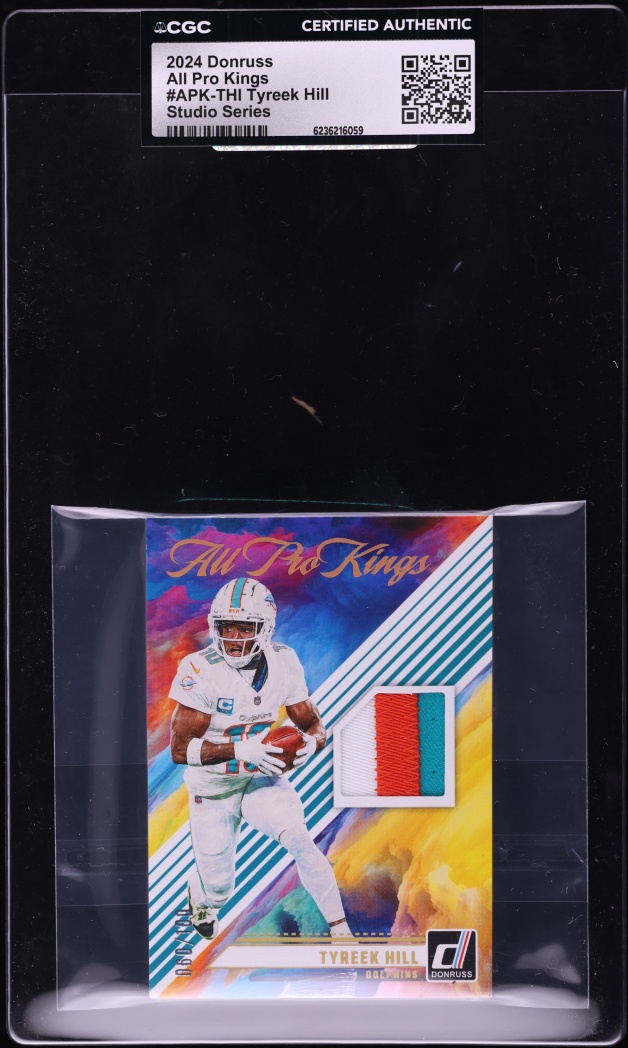 2024 Donruss All Pro Kings Studio Series Tyreek Hill PATCH /100 #APK-THI CGC AUTH