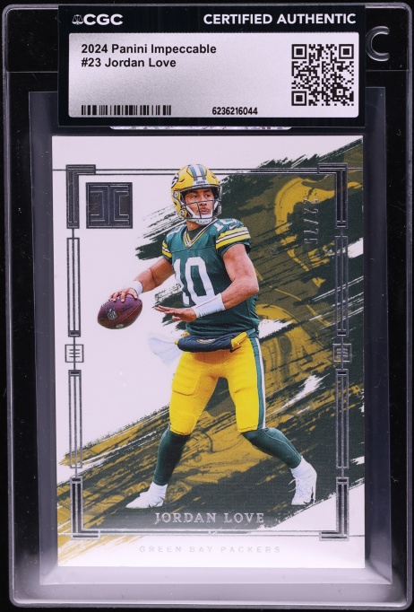 2024 Panini Impeccable Football Jordan Love /75 #23 CGC AUTH