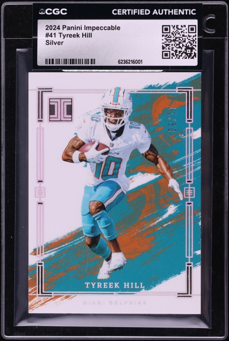 2024 Panini Impeccable Silver Tyreek Hill /50 #41 CGC AUTH