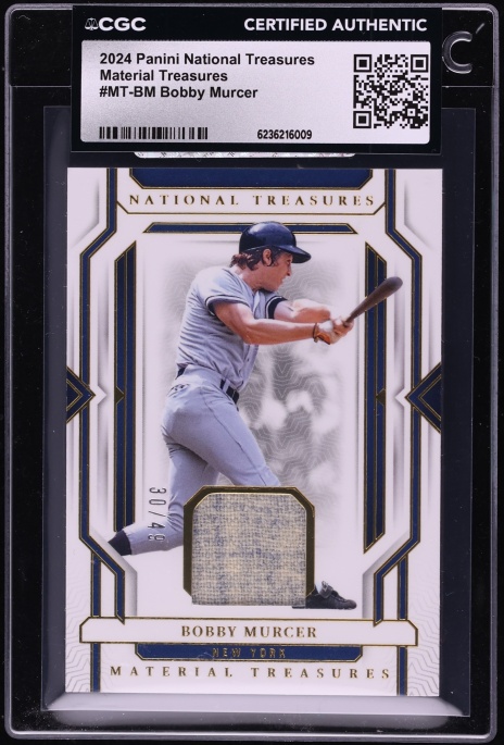 2024 National Treasures Bobby Murcer PATCH /49 #MT-BM CGC AUTH
