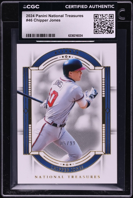 2024 National Treasures Chipper Jones /99 #46 CGC AUTH