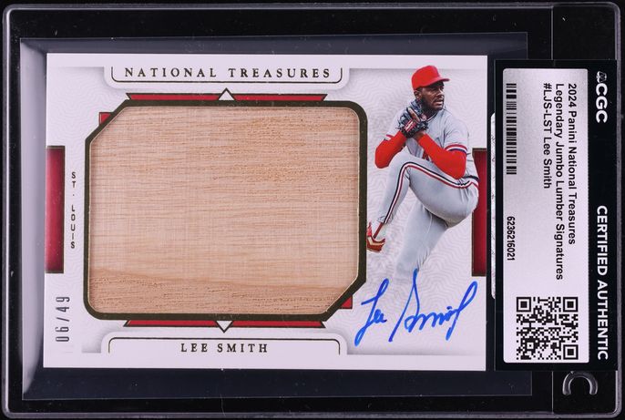 2024 National Treasures Legendary Jumbo Lumber Lee Smith RELIC AUTO /49 #LJS-LST CGC AUTH