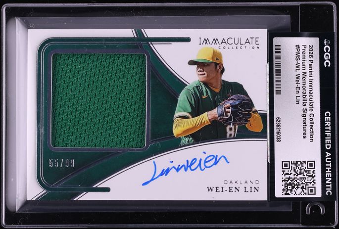 2026 Immaculate Collection Premium Wei-En Lin PATCH AUTO /99 #PMS-WL CGC AUTH