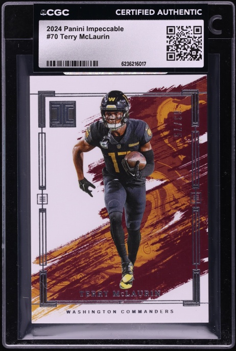 2024 Panini Impeccable Football Terry McLaurin /75 #70 CGC AUTH
