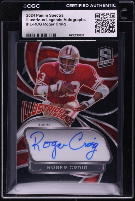 2024 Panini Spectra Illustrious Legends Autographs Roger Craig AUTO /149 #IL-RCG CGC AUTH
