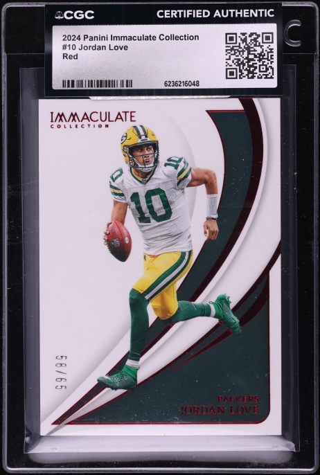 2024 Immaculate Collection Red Jordan Love /65 #10 CGC AUTH