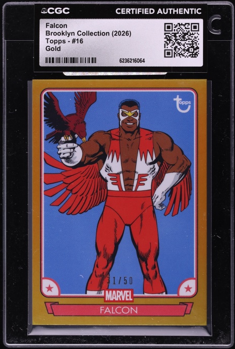 2026 Topps Brooklyn Collection Gold Falcon /50 #16 CGC AUTH