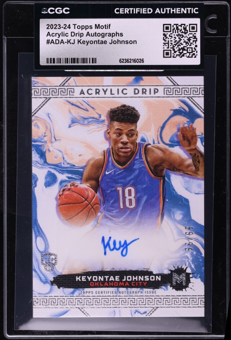 2023 Topps Motif Acrylic Drip Keyontae Johnson ROOKIE AUTO /99 #ADA-KJ CGC AUTH