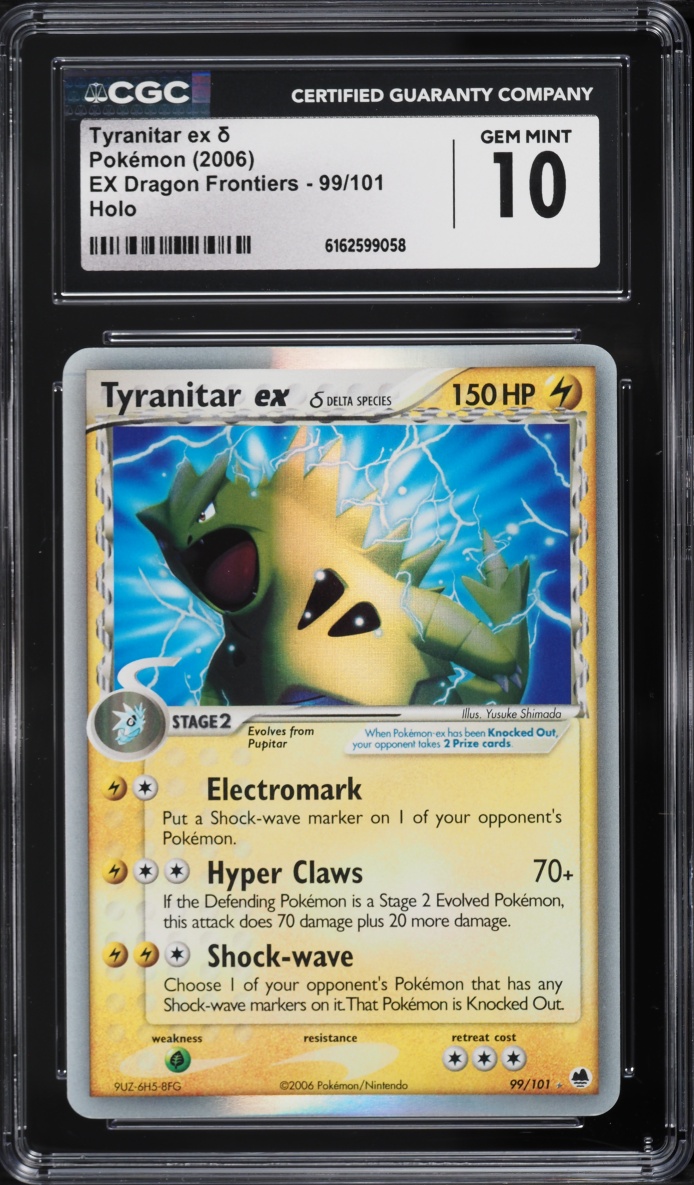 2006 Pokemon EX Dragon Frontiers Holo Tyranitar ex #99 CGC 10 GEM MINT