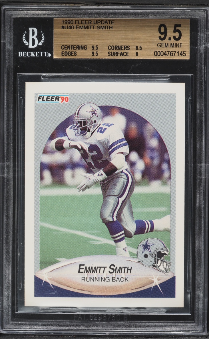 1990 Fleer Update Emmitt Smith ROOKIE #U40 BGS 9.5 GEM MINT