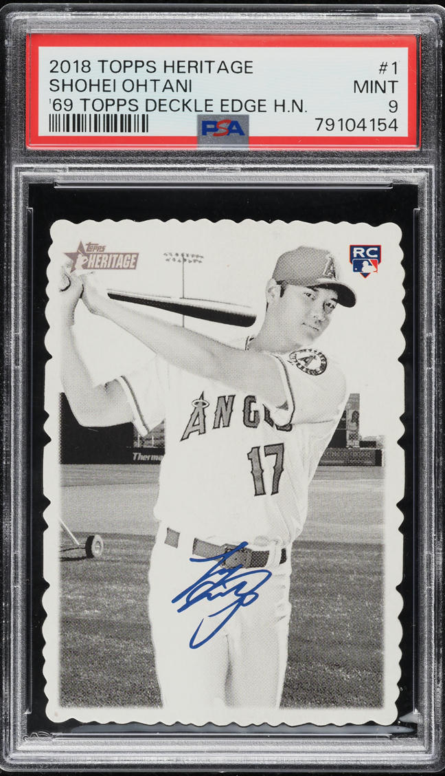 大谷翔平 2018 TOPPS HERITAGE '69 DECKLE 2018 Topps Heritage #1 Shohei Ohtani '69 Deckle Edge H.N. RC