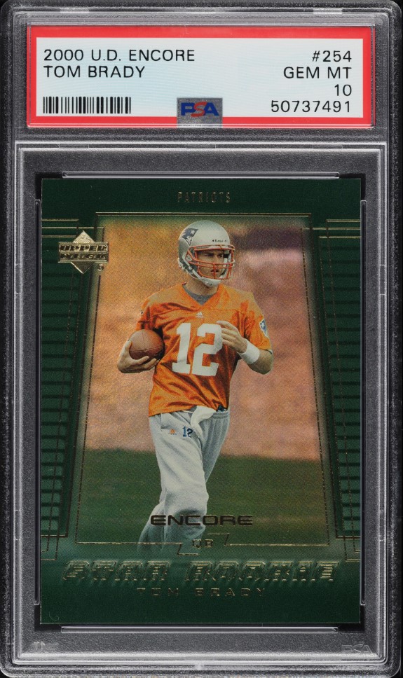 2000 Upper Deck Encore Tom Brady ROOKIE #254 PSA 10 GEM MINT