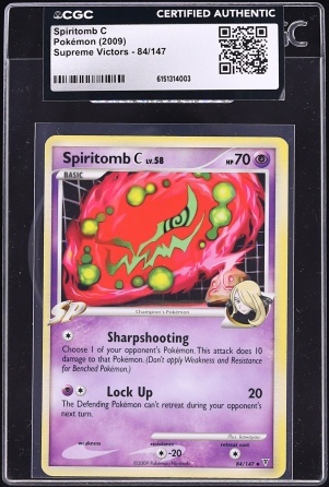 2009 Pokemon Platinum Supreme Victors Spiritomb C #84 CGC AUTH