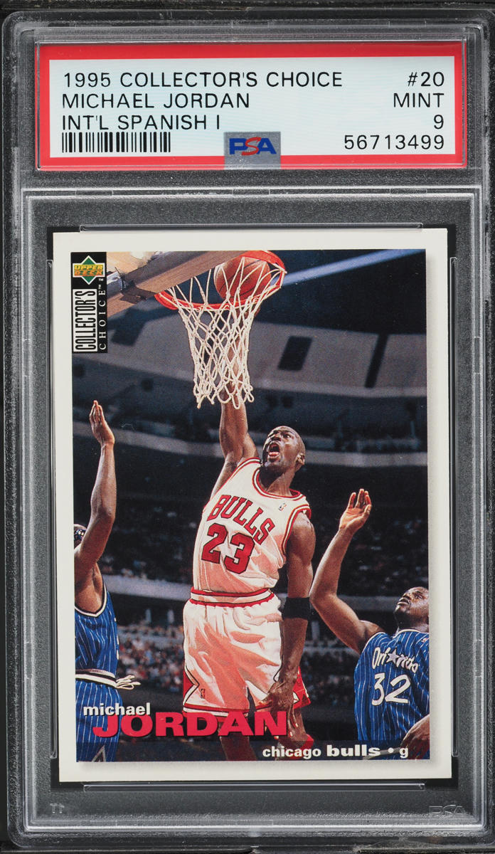 1995 Collector's Choice International Spanish I Michael Jordan #20 PSA 9 MINT