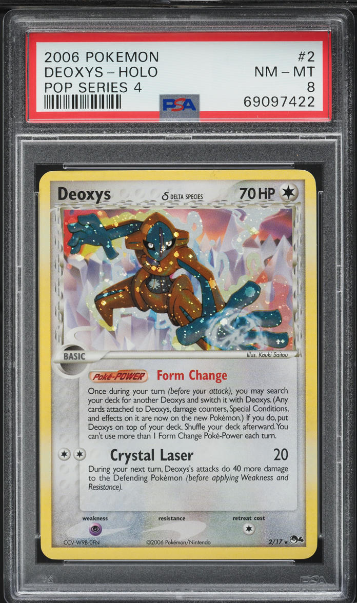 2006 Pokemon Pop Series 4 Holo Deoxys #2 PSA 8 NM-MT