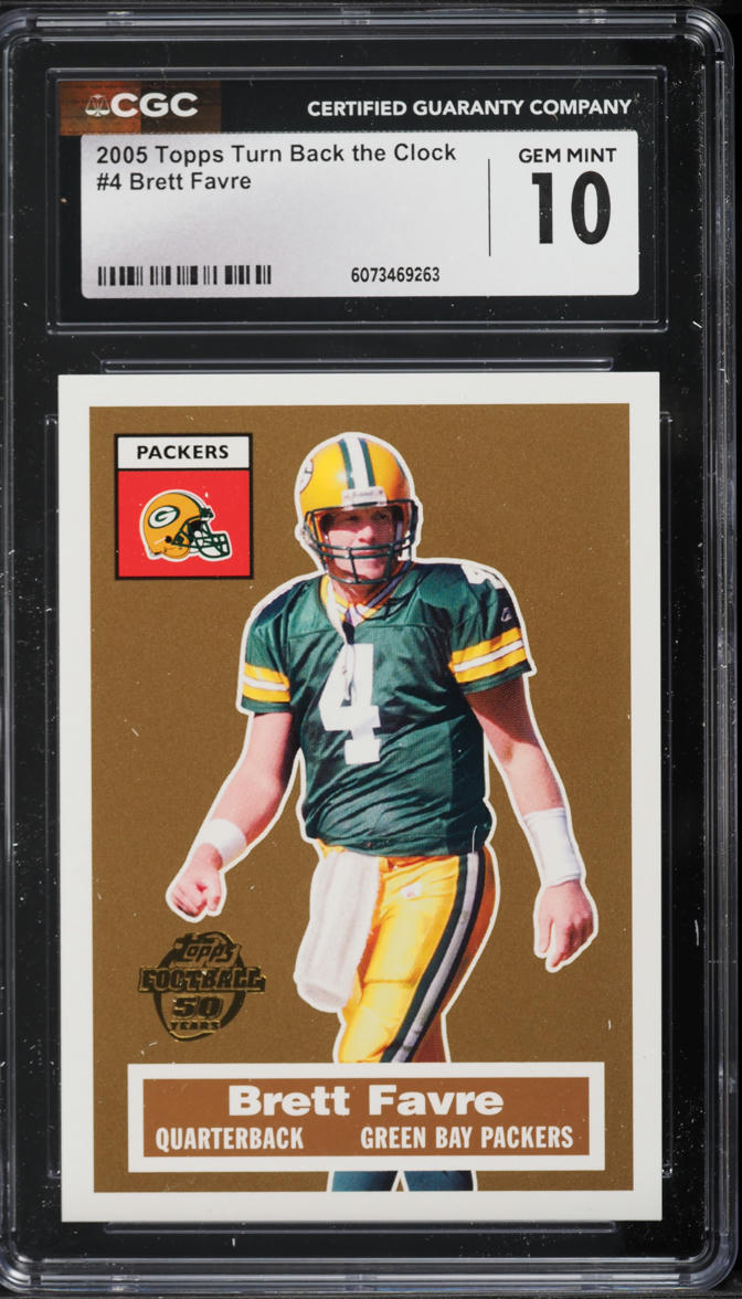 2005 Topps Turn Back The Clock Brett Favre #4 CGC 10 GEM MINT