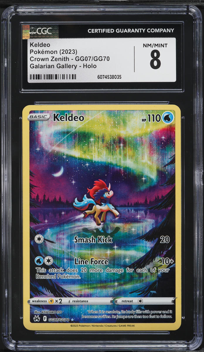 2023 Pokemon Sword & Shield Crown Zenith Full Art Keldeo #GG07 CGC 8 NM-MT