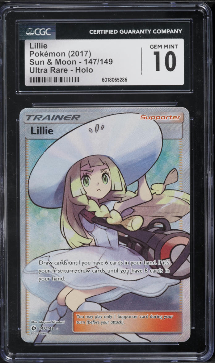2017 Pokemon Sun & Moon Full Art Lillie #147 CGC 10 GEM MINT