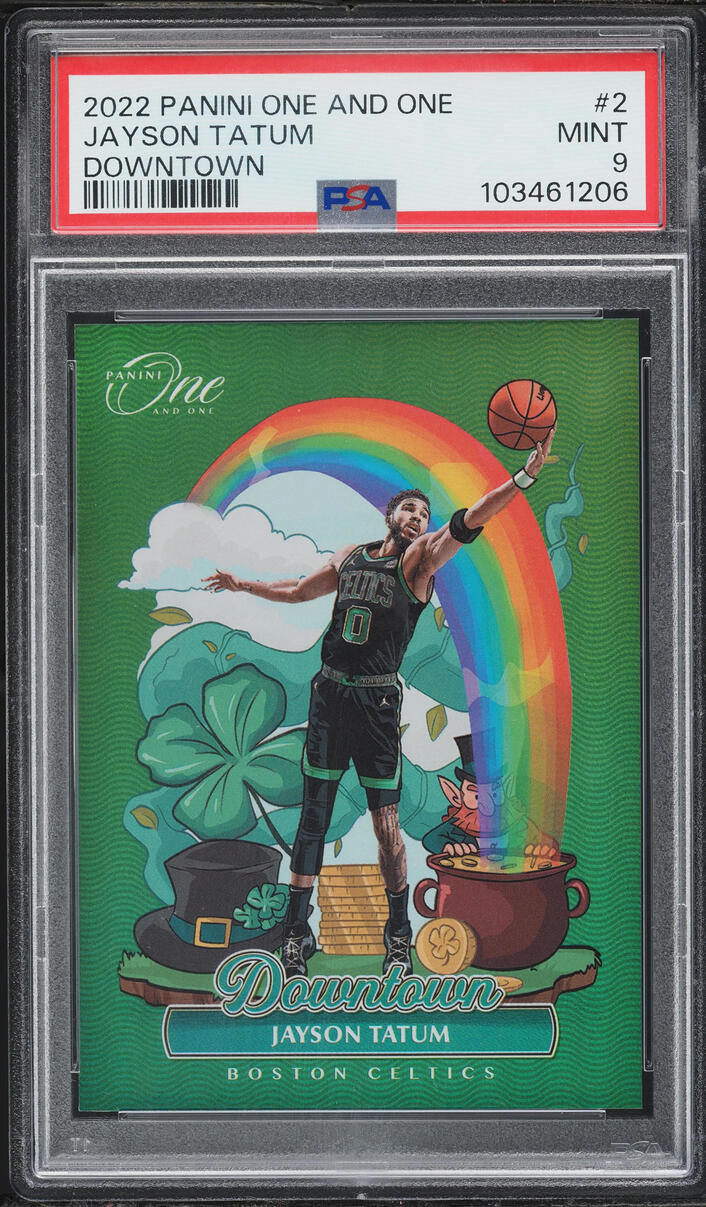 2022 Panini One And One Downtown Jayson Tatum #2 PSA 9 MINT