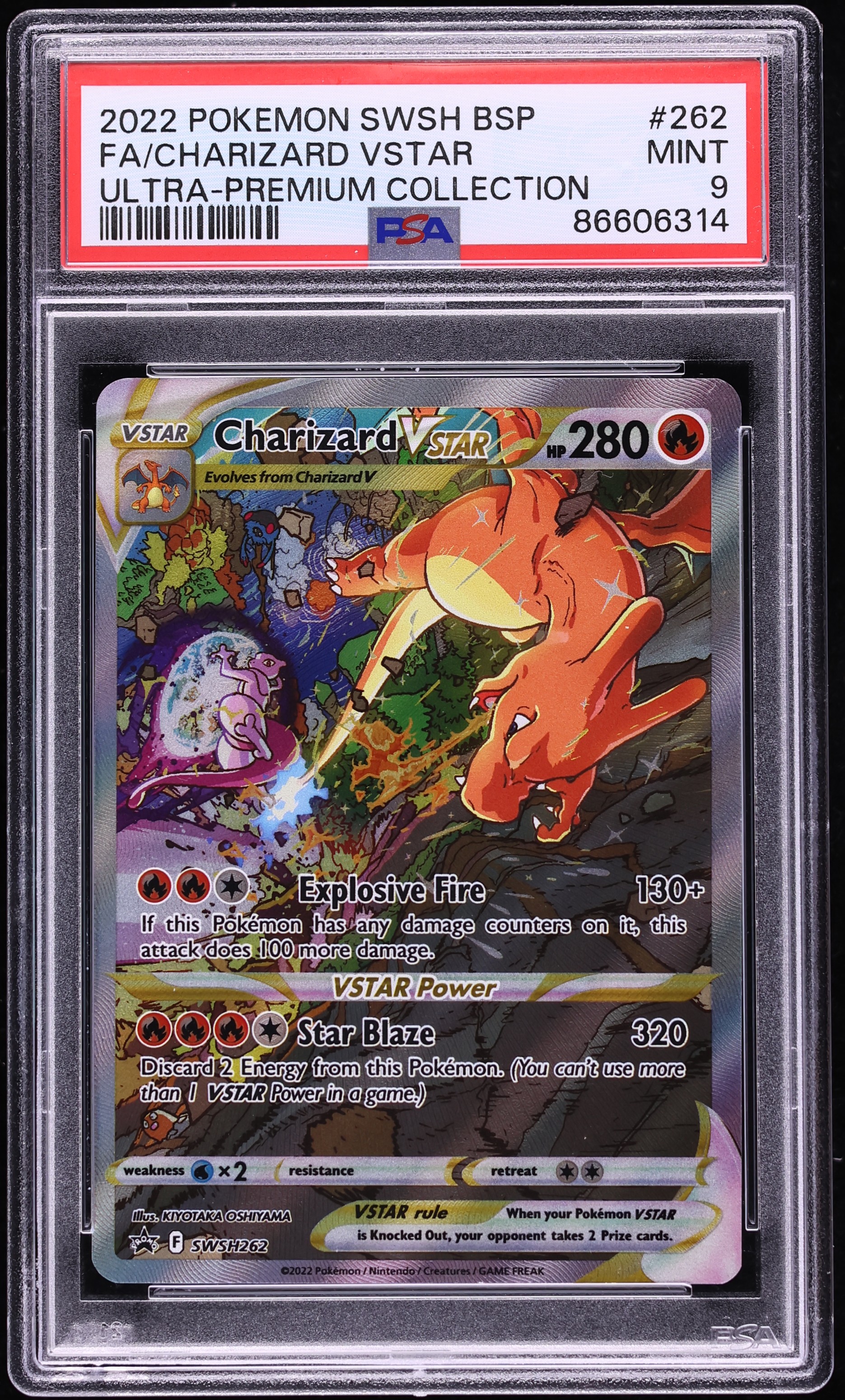 2022 Pokemon Sword & Shield Promo Ultra Premium Full Art Charizard VSTAR #SWSH262 PSA 9 MINT