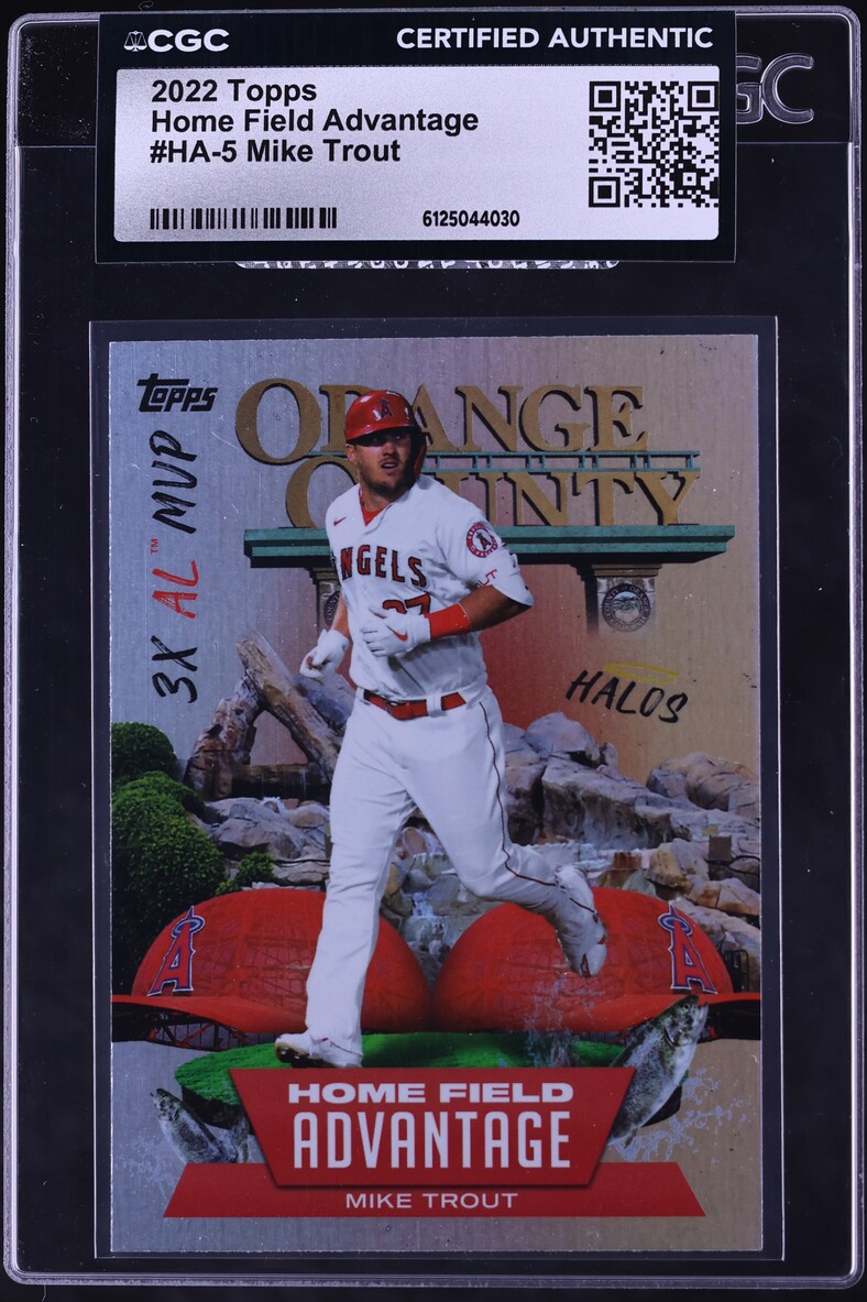 2022 Topps Home Field Advantage Mike Trout #HA-5 CGC AUTH