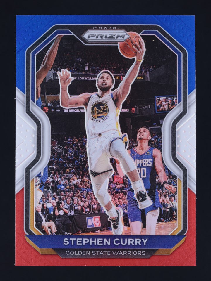 2020 Panini Prizm Red White & Blue Stephen Curry #159 MBA AUTH