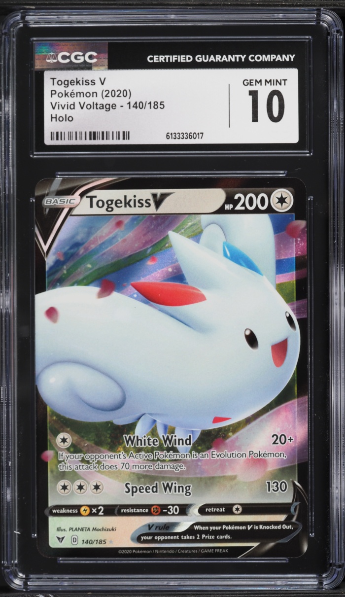 2020 Pokemon Sword & Shield Vivid Voltage Togekiss V #140 CGC 10 GEM MINT