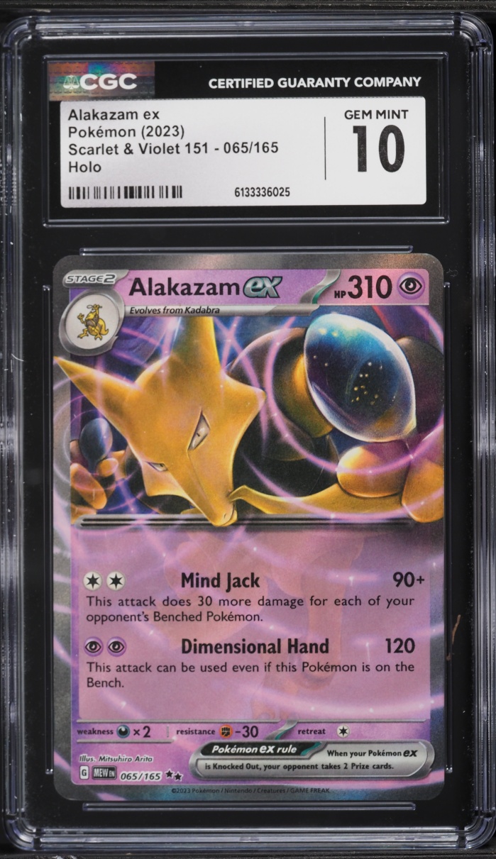 2023 Pokemon Scarlet & Violet 151 Holo Alakazam EX #65 CGC 10 GEM MINT