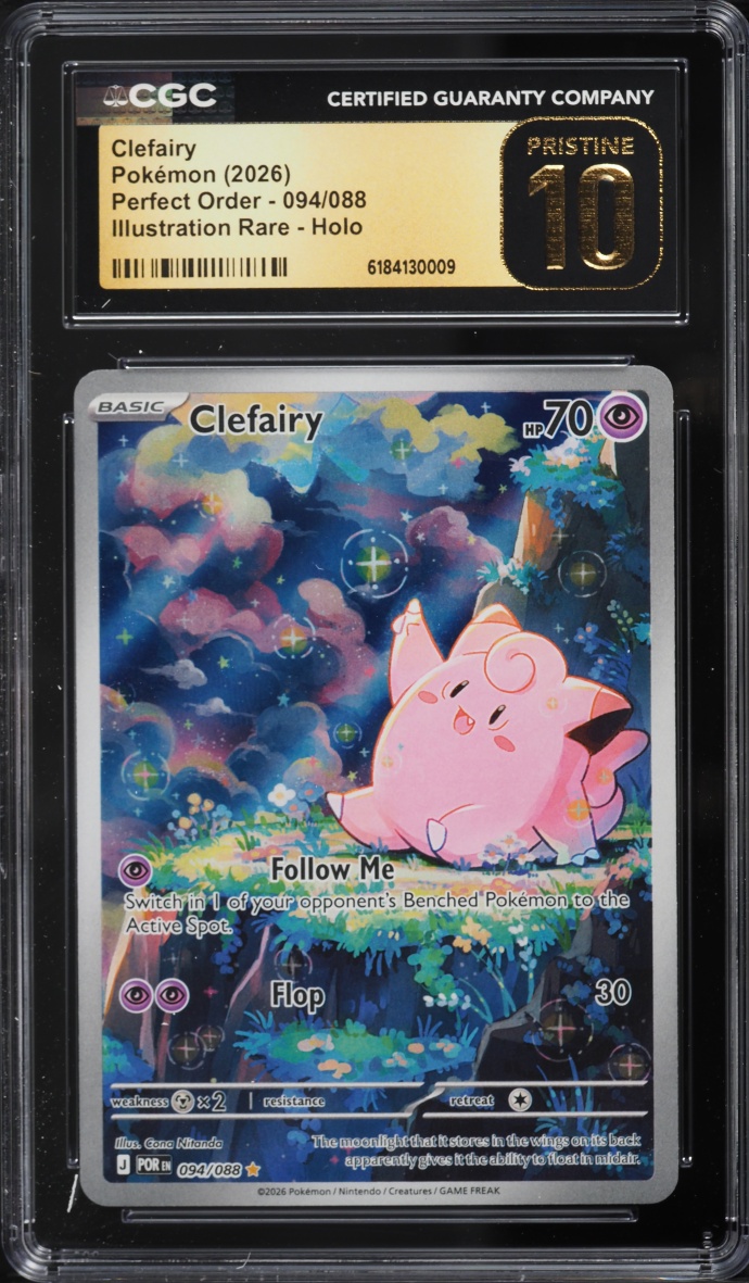 2026 Pokemon Mega Evolution Perfect Order IR Clefairy #94 CGC 10 PRISTINE