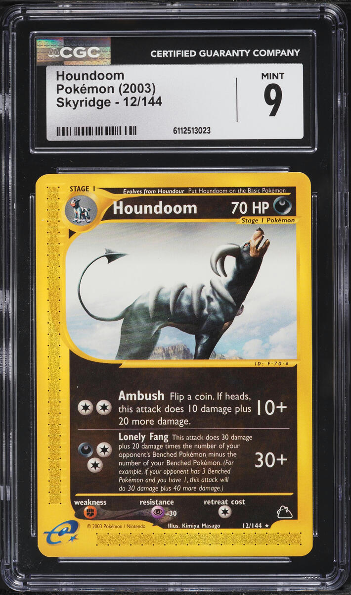 2003 Pokemon Skyridge Houndoom #12 CGC 9 MINT
