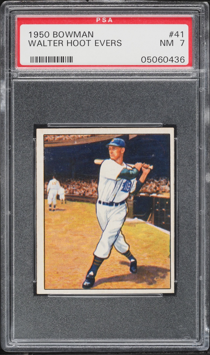 1950 Bowman Walter Hoot Evers #41 PSA 7 NRMT