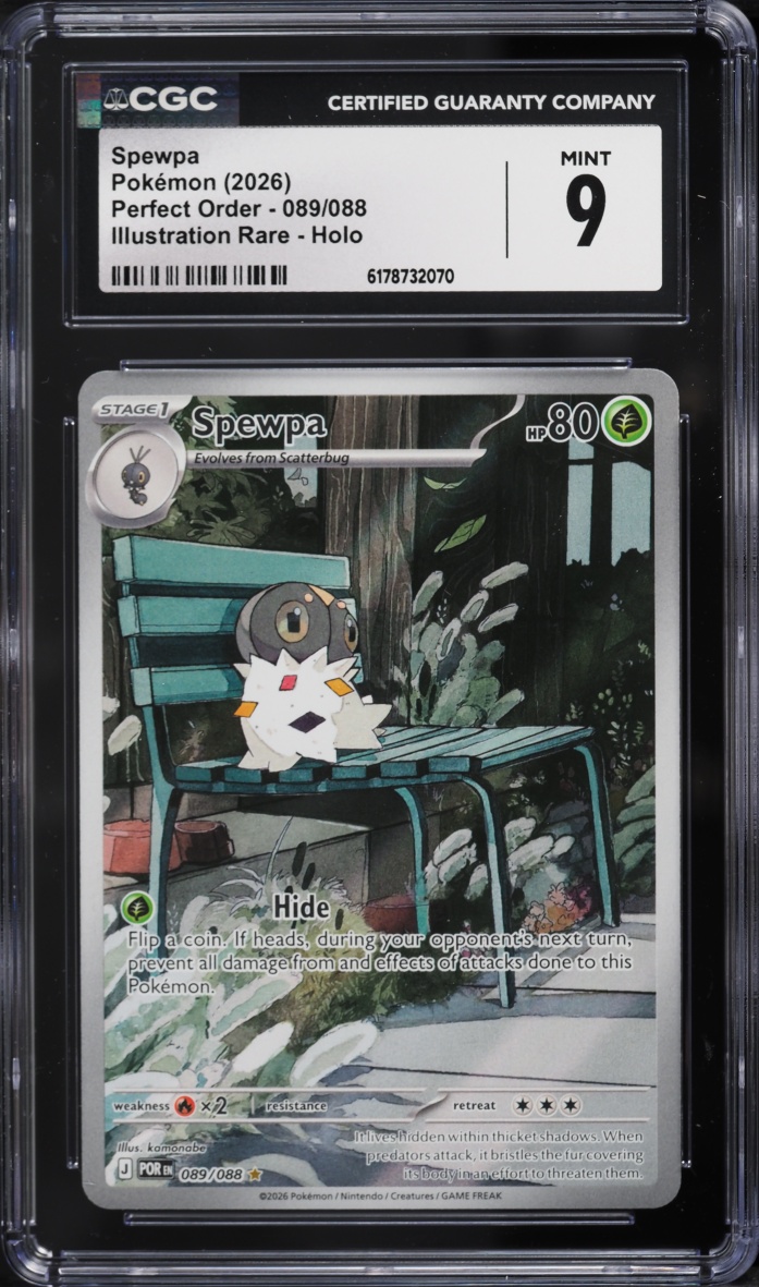 2026 Pokemon Mega Evolution Perfect Order IR Spewpa #89 CGC 9 MINT