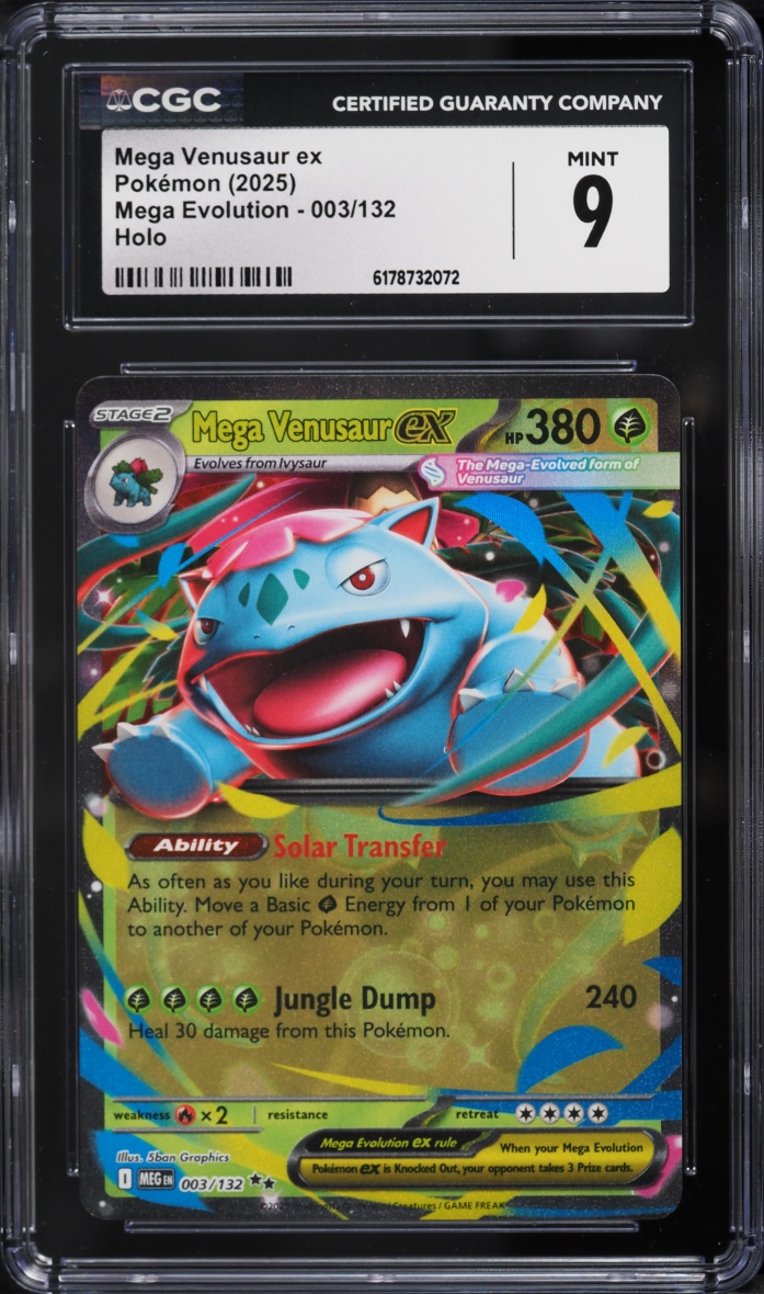 2025 Pokemon Mega Evolution Holo Mega Venusaur EX #3 CGC 9 MINT
